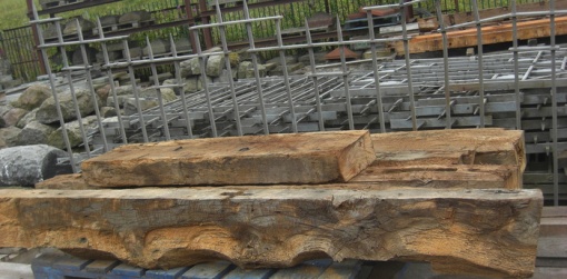 Natural oak beams